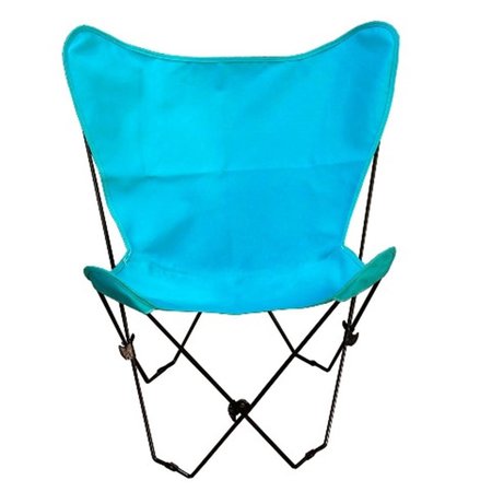 PATIOPLUS Butterfly Chair and Cover Combination with Black Frame - Teal PA34441
